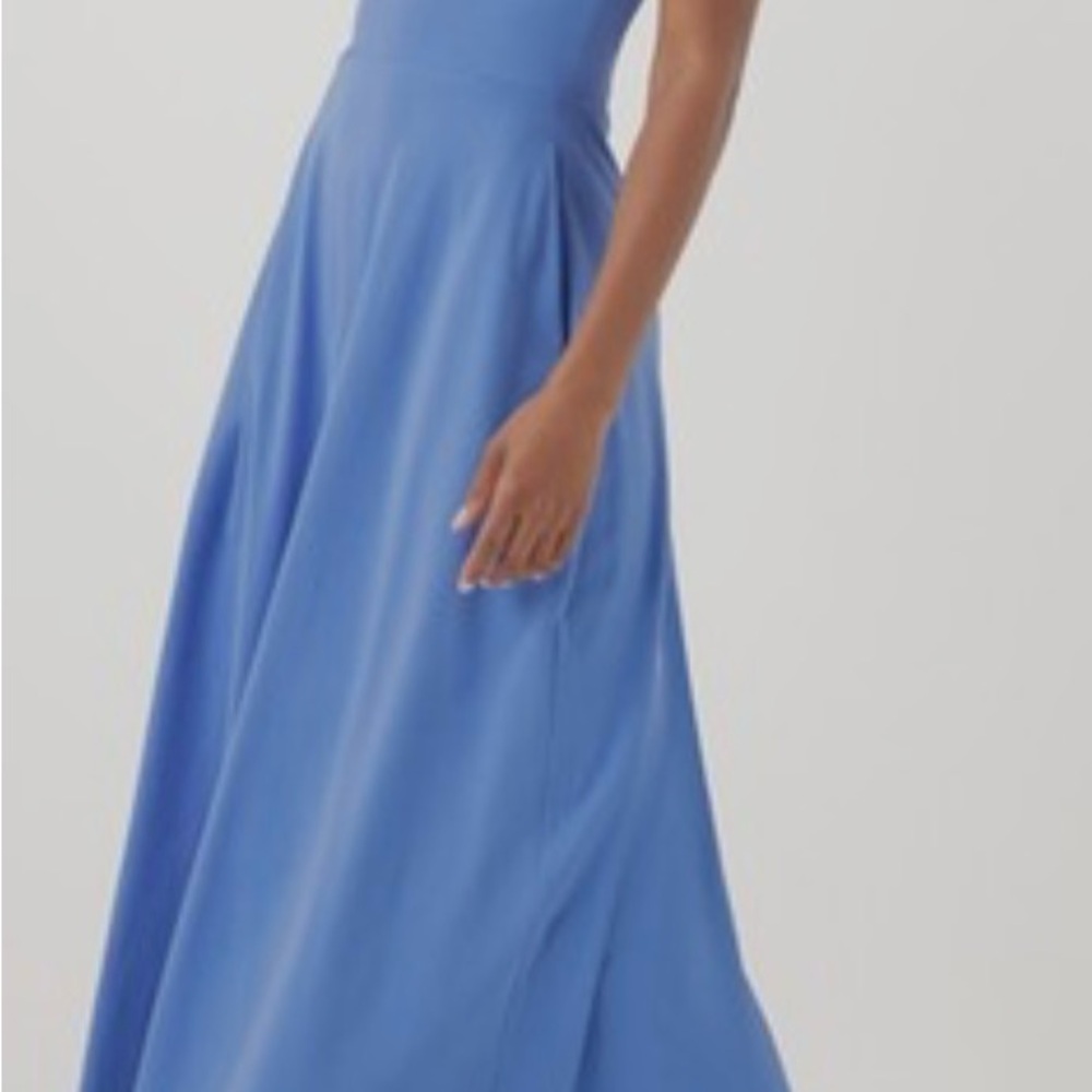 Pact Fit and Flare Blue Women's Dress